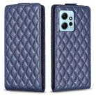 For Redmi Note 12 4G Global Diamond Lattice Vertical Flip Leather Phone Case(Blue) - 1