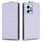 For Redmi Note 12 4G Global Diamond Lattice Vertical Flip Leather Phone Case(Purple) - 1