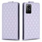 For Redmi Note 12S / 11 Global Diamond Lattice Vertical Flip Leather Phone Case(Purple) - 1