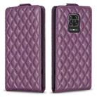 For Redmi Note 9 Pro / 9 Pro Max Diamond Lattice Vertical Flip Leather Phone Case(Dark Purple) - 1