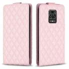 For Redmi Note 9 Pro / 9 Pro Max Diamond Lattice Vertical Flip Leather Phone Case(Pink) - 1