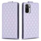 For Redmi Note 10 4G / Note 10S Diamond Lattice Vertical Flip Leather Phone Case(Purple) - 1