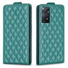 For Redmi Note 11 Pro 5G Global Diamond Lattice Vertical Flip Leather Phone Case(Green) - 1