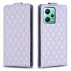 For Redmi Note 12 5G Global Diamond Lattice Vertical Flip Leather Phone Case(Purple) - 1