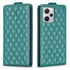 For Redmi Note 12 Pro+ Global Diamond Lattice Vertical Flip Leather Phone Case(Green) - 1