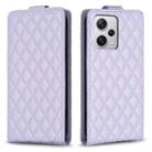 For Redmi Note 12 Pro+ Global Diamond Lattice Vertical Flip Leather Phone Case(Purple) - 1