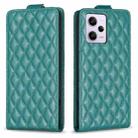 For Redmi Note 12 Pro Global Diamond Lattice Vertical Flip Leather Phone Case(Green) - 1