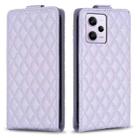 For Redmi Note 12 Pro Global Diamond Lattice Vertical Flip Leather Phone Case(Purple) - 1