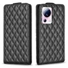 For Xiaomi 13 Lite / Civi 2 Diamond Lattice Vertical Flip Leather Phone Case(Black) - 1