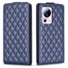 For Xiaomi 13 Lite / Civi 2 Diamond Lattice Vertical Flip Leather Phone Case(Blue) - 1