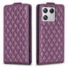 For Xiaomi 13 Diamond Lattice Vertical Flip Leather Phone Case(Dark Purple) - 1