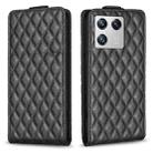 For Xiaomi 13 Diamond Lattice Vertical Flip Leather Phone Case(Black) - 1