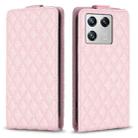 For Xiaomi 13 Diamond Lattice Vertical Flip Leather Phone Case(Pink) - 1