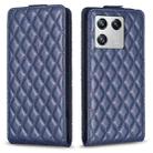 For Xiaomi 13 Diamond Lattice Vertical Flip Leather Phone Case(Blue) - 1