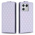 For Xiaomi 13 Diamond Lattice Vertical Flip Leather Phone Case(Purple) - 1