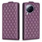 For Xiaomi Civi 3 5G Diamond Lattice Vertical Flip Leather Phone Case(Dark Purple) - 1