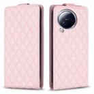 For Xiaomi Civi 3 5G Diamond Lattice Vertical Flip Leather Phone Case(Pink) - 1