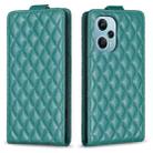 For Redmi Note 12 Turbo Diamond Lattice Vertical Flip Leather Phone Case(Green) - 1