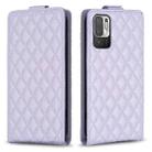 For Redmi Note 10 5G /Note 10T 5G Diamond Lattice Vertical Flip Leather Phone Case(Purple) - 1