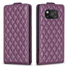 For Xiaomi Poco X3 / X3 NFC Diamond Lattice Vertical Flip Leather Phone Case(Dark Purple) - 1