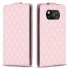 For Xiaomi Poco X3 / X3 NFC Diamond Lattice Vertical Flip Leather Phone Case(Pink) - 1