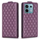 For Xiaomi Redmi Note 13 Pro Diamond Lattice Vertical Flip Leather Phone Case(Dark Purple) - 1