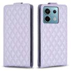 For Xiaomi Redmi Note 13 Pro 5G Diamond Lattice Vertical Flip Leather Phone Case(Purple) - 1