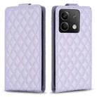 For Xiaomi Redmi Note 13 4G Global Diamond Lattice Vertical Flip Leather Phone Case(Purple) - 1