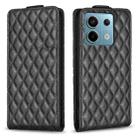 For Xiaomi Redmi Note 13 Pro 4G Global Diamond Lattice Vertical Flip Leather Phone Case(Black) - 1