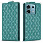 For Xiaomi Redmi Note 13 Pro 4G Global Diamond Lattice Vertical Flip Leather Phone Case(Green) - 1
