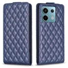 For Xiaomi Redmi Note 13 Pro 4G Global Diamond Lattice Vertical Flip Leather Phone Case(Blue) - 1