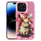 For iPhone 14 Pro Max Animal Pattern PC Phone Case(Rabbit) - 1