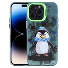 For iPhone 14 Pro Max Animal Pattern PC Phone Case(Penguin) - 1