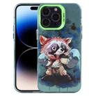 For iPhone 14 Pro Max Animal Pattern PC Phone Case(Raccoon) - 1