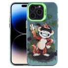 For iPhone 14 Pro Max Animal Pattern PC Phone Case(Monkey) - 1