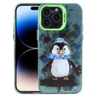 For iPhone 14 Pro Animal Pattern PC Phone Case(Penguin) - 1