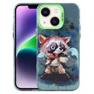 For iPhone 14 Animal Pattern PC Phone Case(Raccoon) - 1
