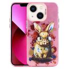 For iPhone 13 Animal Pattern PC Phone Case(Rabbit) - 1