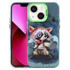 For iPhone 13 Animal Pattern PC Phone Case(Raccoon) - 1