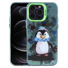 For iPhone 12 Pro Animal Pattern PC Phone Case(Penguin) - 1