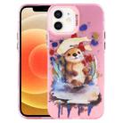 For iPhone 12 Animal Pattern PC Phone Case(Otter) - 1