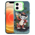 For iPhone 12 Animal Pattern PC Phone Case(Monkey) - 1