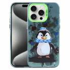 For iPhone 15 Pro Max Animal Pattern PC Phone Case(Penguin) - 1