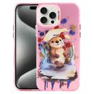 For iPhone 15 Pro Animal Pattern PC Phone Case(Otter) - 1