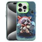 For iPhone 15 Pro Animal Pattern PC Phone Case(Raccoon) - 1