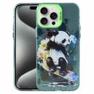 For iPhone 15 Pro Animal Pattern PC Phone Case(Panda) - 1