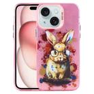 For iPhone 15 Plus Animal Pattern PC Phone Case(Rabbit) - 1