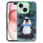 For iPhone 15 Plus Animal Pattern PC Phone Case(Penguin) - 1