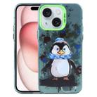 For iPhone 15 Animal Pattern PC Phone Case(Penguin) - 1