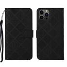 For iPhone 15 Pro Max Ethnic Style Embossed Pattern Leather Phone Case(Black) - 1